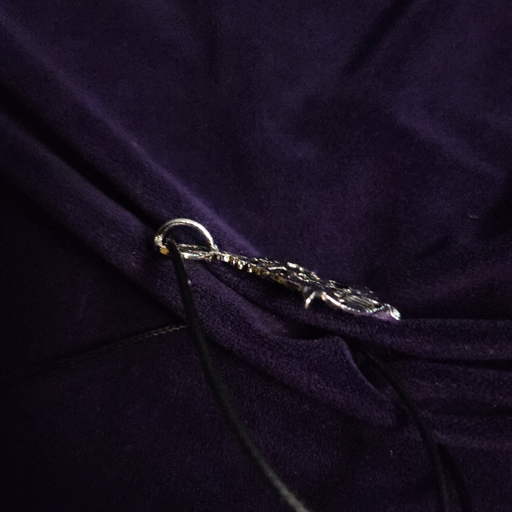 Silver Pentacle Pendant Necklace with Black Cord - Picture 6 of 7